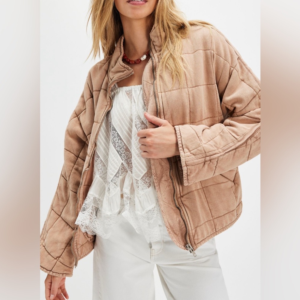 Free People Dolman Quilted Knit Jacket